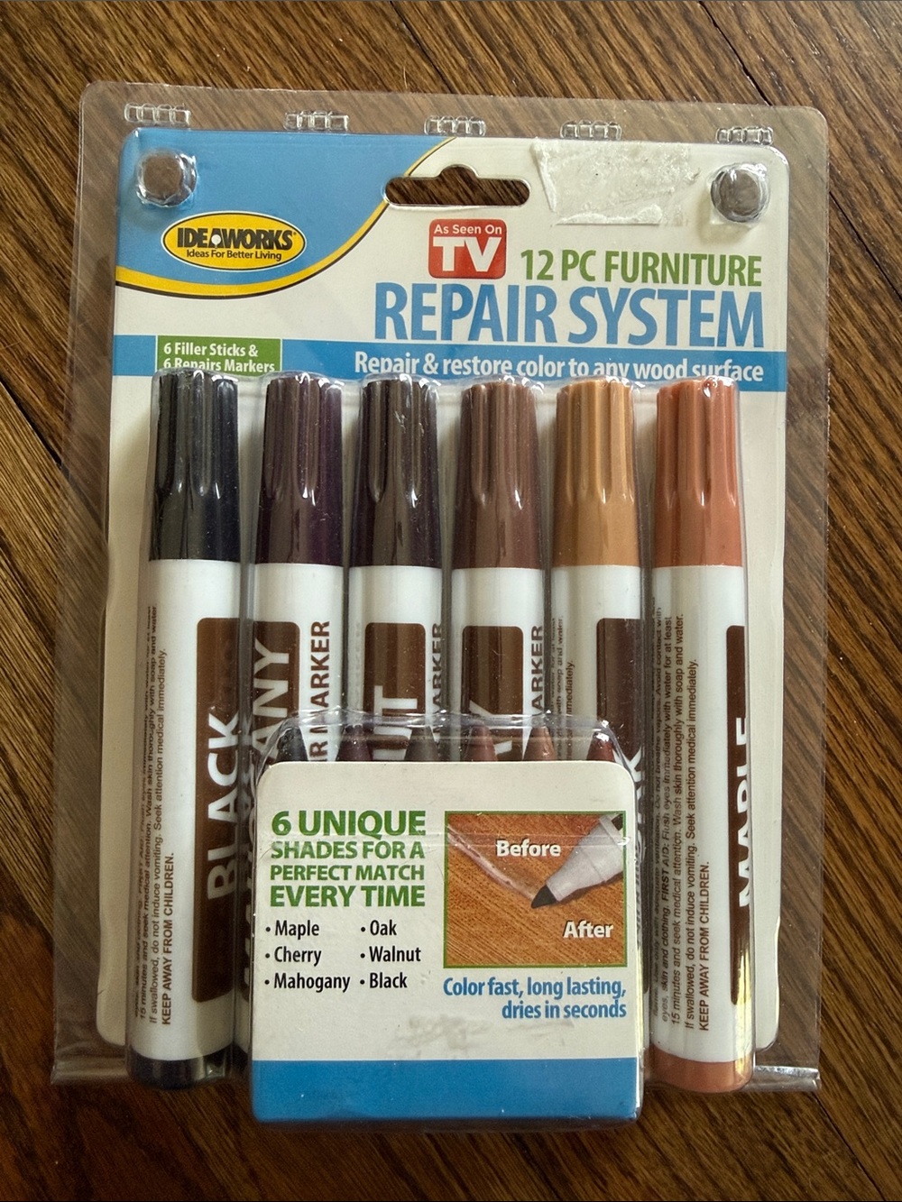 As Seen On TV 12 PC Furniture Repair System - Brown, Tan, Black, Purple